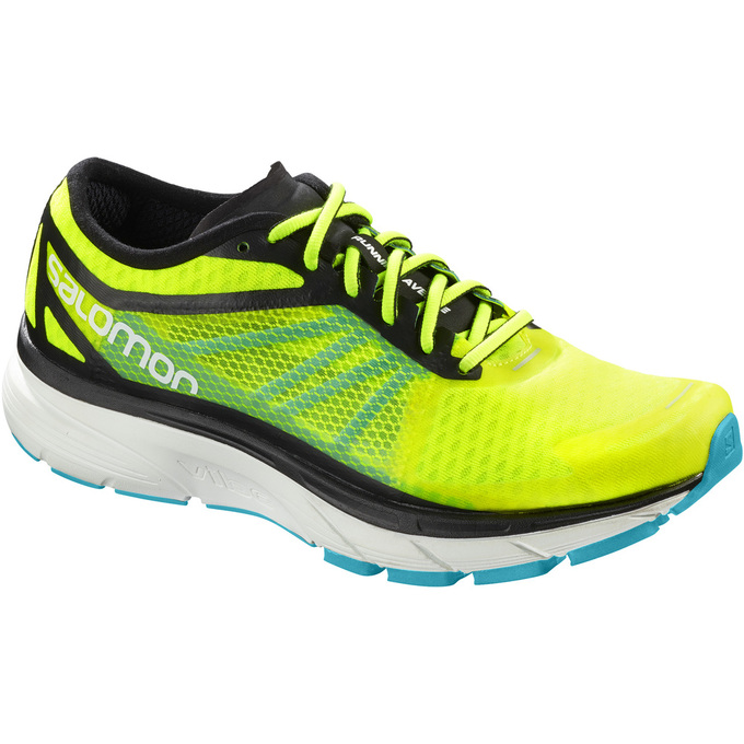 Chaussure Running Salomon Homme Fluorescente Jaune - Salomon SONIC RA - France (1947-RJQMO)